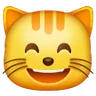 Face de chat rieur avec yeux réjouis Emoji 😸 image - Samsung style