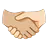 Handshake: Medium-Light Skin Tone, Light Skin Tone
