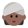 Person Wearing Turban: Medium-Dark Skin Tone Emoji 👳🏾 image - Tossface style