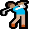 Person Golfing: Medium Skin Tone Emoji 🏌🏽 image - Microsoft Windows 10 Segoe UI Emoji style