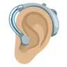 Ear With Hearing Aid: Medium-Light Skin Tone Emoji 🦻🏼 image - Google Noto Color style