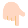 Backhand Index Pointing Down: Light Skin Tone Emoji 👇🏻 image - Microsoft Classic 2D style