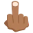 Middle Finger: Medium-Dark Skin Tone