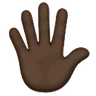 Hand With Fingers Splayed: Dark Skin Tone Emoji 🖐🏿 image - Huawei Harmony OS style