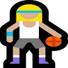 Woman Bouncing Ball: Medium-Light Skin Tone Emoji ⛹🏼‍♀️ image - Microsoft Windows 10 Segoe UI Emoji style