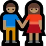 Woman And Man Holding Hands: Medium Skin Tone Emoji 👫🏽 image - Microsoft Windows 10 Segoe UI Emoji style