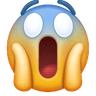 Cara gritando de miedo Emoji 😱 image - Huawei Harmony OS style
