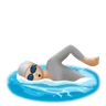 Person Swimming: Medium-Light Skin Tone Emoji 🏊🏼 image - Huawei Harmony OS style