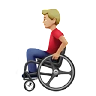 Man In Manual Wheelchair: Medium-Light Skin Tone Emoji 👨🏼‍🦽 image - Apple style