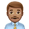 Man Office Worker: Medium Skin Tone Emoji 👨🏽‍💼 image - Apple style