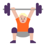 Person Lifting Weights: Medium-Light Skin Tone Emoji 🏋🏼 image - Microsoft Classic 2D style