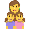 Family: Woman, Girl, Girl Emoji 👩‍👧‍👧 image - Skype style