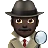 Man Detective: Dark Skin Tone