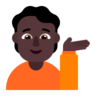 Person Tipping Hand: Dark Skin Tone Emoji 💁🏿 image - Microsoft Classic 2D style