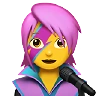 Woman Singer Emoji 👩‍🎤 image - Apple style