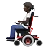 Person In Motorized Wheelchair: Dark Skin Tone