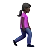 Woman Walking Facing Right: Dark Skin Tone