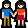Woman And Man Holding Hands: Light Skin Tone Emoji 👫🏻 image - Microsoft Windows 10 Segoe UI Emoji style