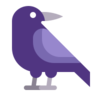 Black Bird Emoji 🐦‍⬛ image - Microsoft Classic 2D style