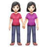 Women Holding Hands: Light Skin Tone Emoji 👭🏻 image - Huawei Harmony OS style