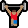 Person Lifting Weights: Medium Skin Tone Emoji 🏋🏽 image - Microsoft Windows 10 Segoe UI Emoji style