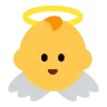 Эмодзи Младенец-ангел 👼 image - Tossface style