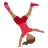 Woman Cartwheeling: Medium-Dark Skin Tone