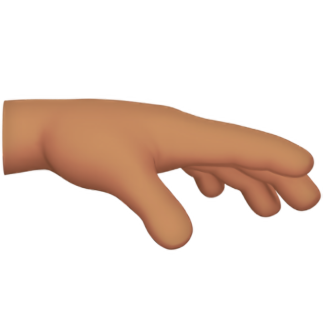 Palm Down Hand: Medium Skin Tone