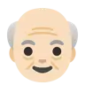 Old Man: Light Skin Tone Emoji 👴🏻 image - Google Noto Color style