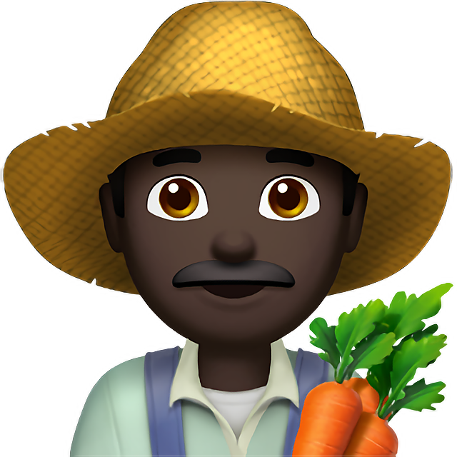 Man Farmer: Dark Skin Tone