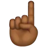Index Pointing Up: Medium-Dark Skin Tone Emoji ☝🏾 image - WhatsApp style