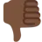 Thumbs Down: Dark Skin Tone