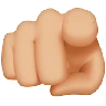 Index Pointing At The Viewer: Medium-Light Skin Tone Emoji 🫵🏼 image - Apple style