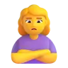 Woman Pouting Emoji 🙎‍♀️ image - Microsoft 3D Fluent style