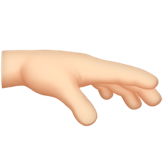 Palm Down Hand: Light Skin Tone