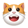 오픈 입으로 웃는 고양이 얼굴 Emoji 😺 image - Huawei Harmony OS style