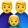 Family: Man, Man, Boy Emoji 👨‍👨‍👦 image - Apple style