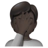 Person Facepalming: Dark Skin Tone Emoji 🤦🏿 image - Huawei Harmony OS style