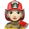 Woman Firefighter: Light Skin Tone Emoji 👩🏻‍🚒 image - Apple style