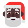 Santa Claus: Dark Skin Tone Emoji 🎅🏿 image - Microsoft Classic 2D style