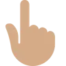 Backhand Index Pointing Up: Medium Skin Tone Emoji 👆🏽 image - Twitter / X (Twemoji) style