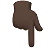 Backhand Index Pointing Down: Dark Skin Tone