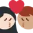Kiss: Woman, Man, Light Skin Tone, Medium Skin Tone