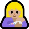 Breast-Feeding: Medium-Light Skin Tone Emoji 🤱🏼 image - Microsoft Windows 10 Segoe UI Emoji style
