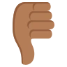 Thumbs Down: Medium-Dark Skin Tone Emoji 👎🏾 image - EmojiTwo style