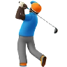 Man Golfing: Dark Skin Tone Emoji 🏌🏿‍♂️ image - Apple style