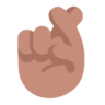 Crossed Fingers: Medium Skin Tone Emoji 🤞🏽 image - Microsoft Classic 2D style