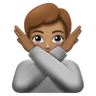 Person Gesturing No: Medium Skin Tone Emoji 🙅🏽 image - Huawei Harmony OS style