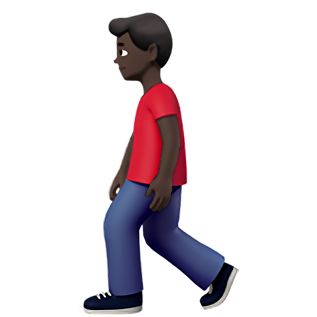 Man Walking: Dark Skin Tone
