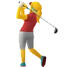 Woman Golfing Emoji 🏌️‍♀️ image - Apple style